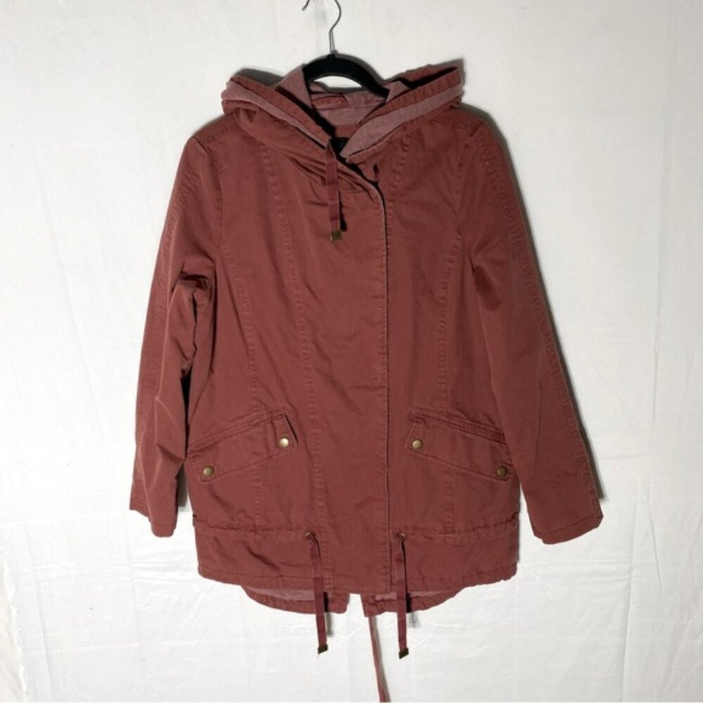 Mavi Rust Red Cotton Anorak Utility Jacket Chore Coat S Retro Y2K Bellacore